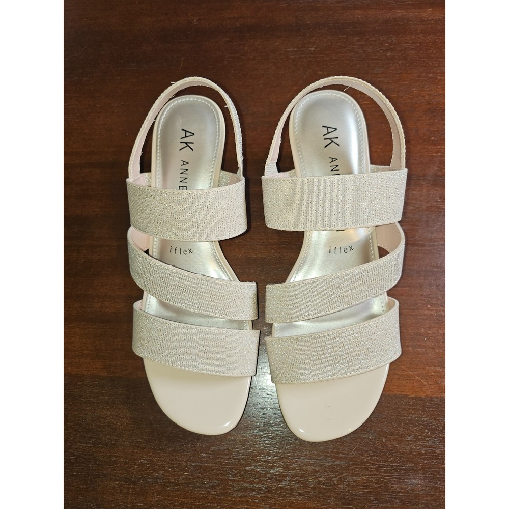 AK Anne Klein Blessings Womans Blush Strappy Stretchy Heel Size 6.5 New with box - Picture 6 of 9